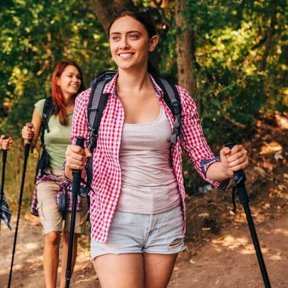 Trekinginės lazdelės „Nordic Walking“ teleskopiniai vaikščiojimo lazdai