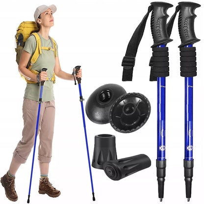 Trekinginės lazdelės „Nordic Walking“ teleskopiniai vaikščiojimo lazdai