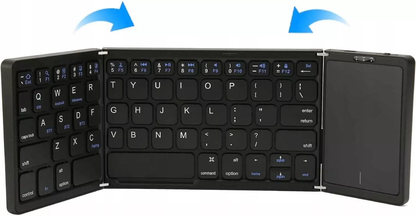 Nešiojama sulankstoma belaidė „Bluetooth“ klaviatūra B089T