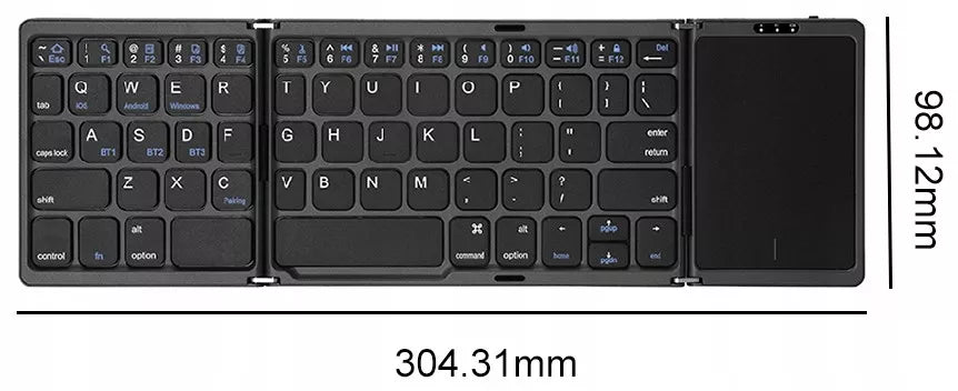 Nešiojama sulankstoma belaidė „Bluetooth“ klaviatūra B089T