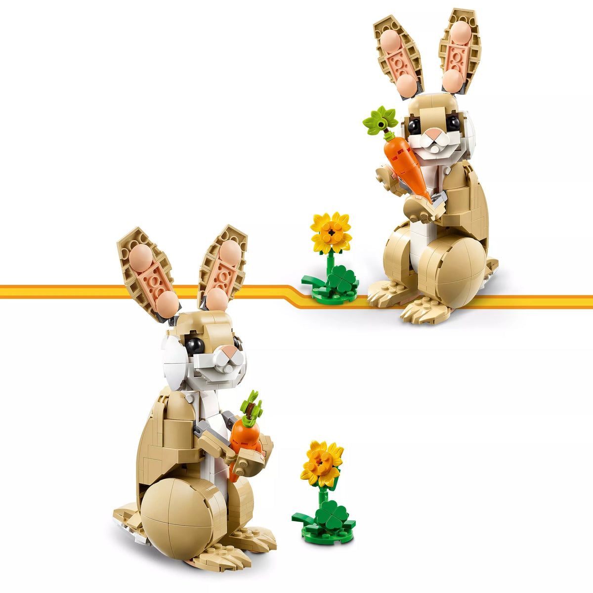 LEGO CREATOR 3in1 kaladėlės 31162 Mielas zuikis, lama, ruonis, triušis