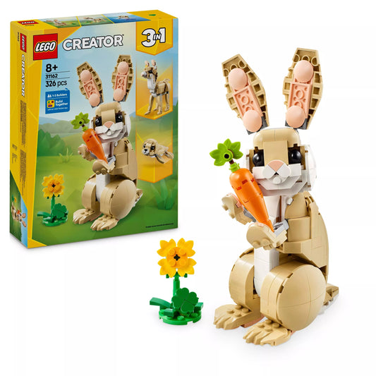 LEGO CREATOR 3in1 kaladėlės 31162 Mielas zuikis, lama, ruonis, triušis