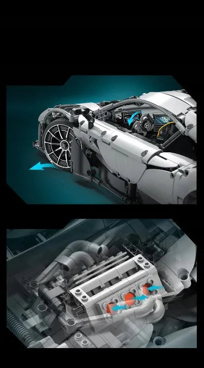 CaDA Mercedes AMG One konstruktorius sportinis automobilis, 3295 detalės, RC