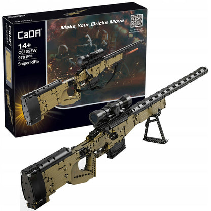 CaDA konstravimo rinkinys Sniper Rifle, 978 dalys, plastikinis