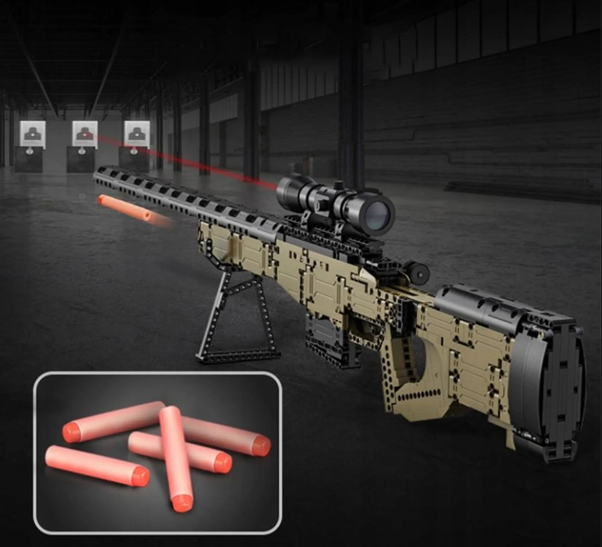 CaDA konstravimo rinkinys Sniper Rifle, 978 dalys, plastikinis