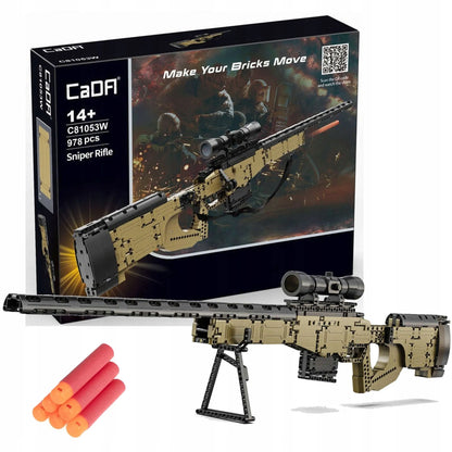 CaDA konstravimo rinkinys Sniper Rifle, 978 dalys, plastikinis