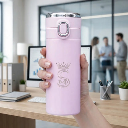 Terminis puodelis termosas kavai arbatai su snapeliu 400ml LCD ekranas