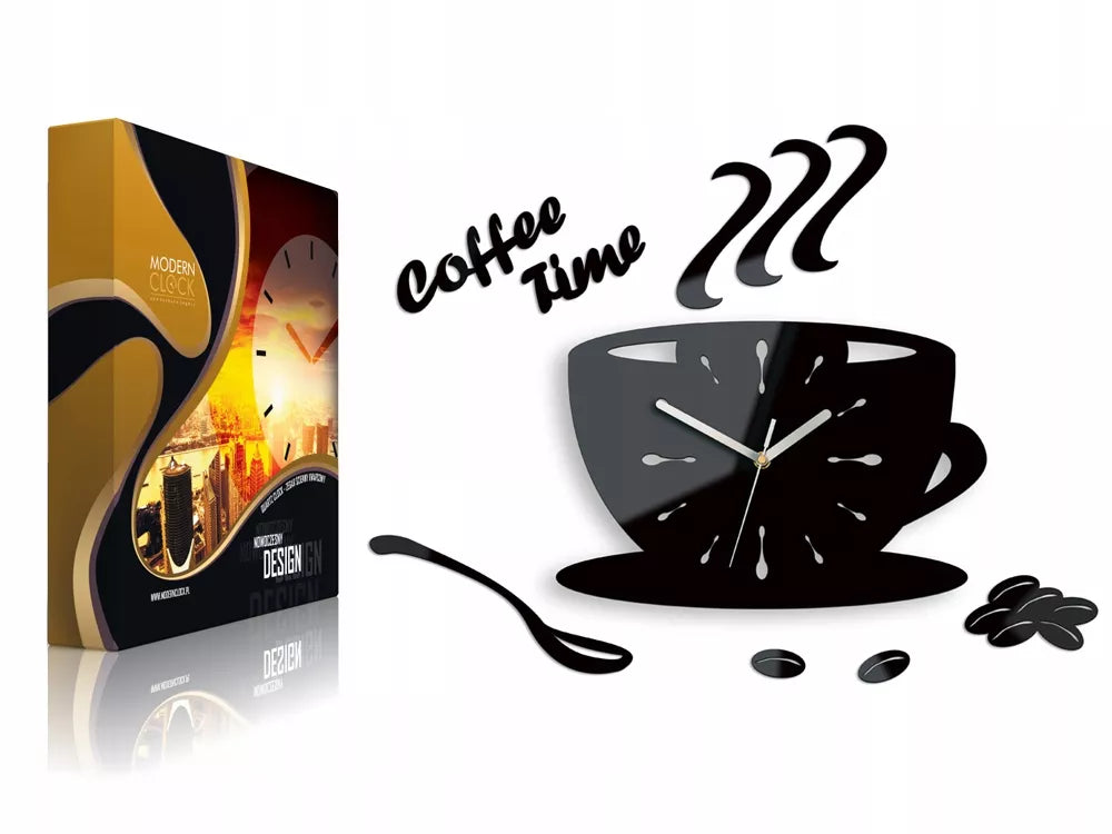 Virtuvės sieninis laikrodis „Filižanka – Coffee Time“