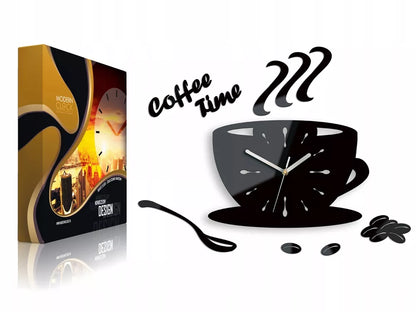 Virtuvės sieninis laikrodis „Filižanka – Coffee Time“