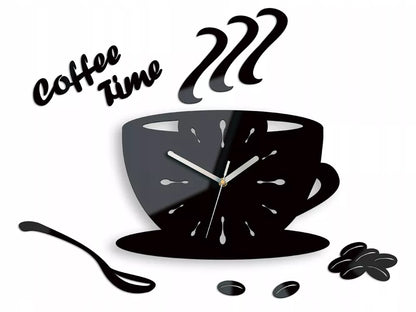 Virtuvės sieninis laikrodis „Filižanka – Coffee Time“