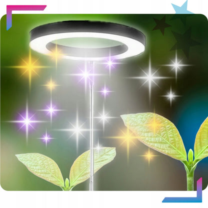 LED lempa augalams su laikmačiu (apvali) v2