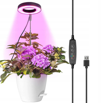 LED lempa augalams su laikmačiu (apvali) v2