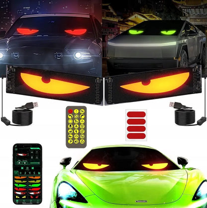 LED automobilio žibintai velnio akys DIY sunkvežimiams SUV 100*380mm IP65 USB