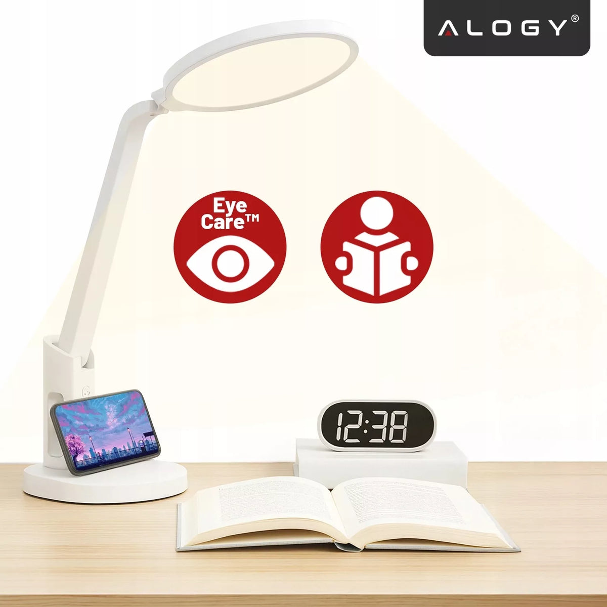 LED DARBNIEČIO STALO ŠVIESTUVAS, GALINGUMO REGULIAVIMAS, BELAIDIS, 6000MAH