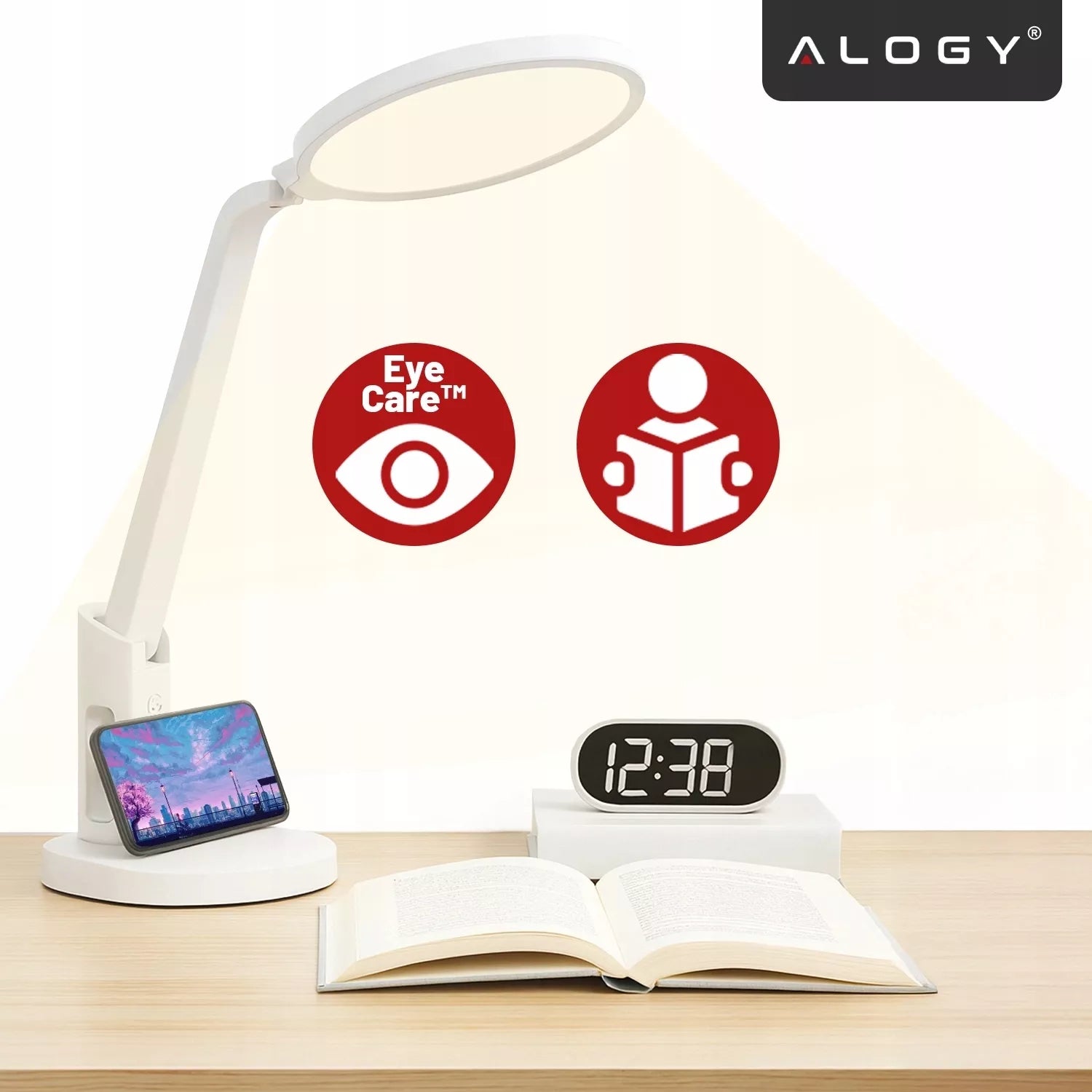 LED DARBNIEČIO STALO ŠVIESTUVAS, GALINGUMO REGULIAVIMAS, BELAIDIS, 6000MAH