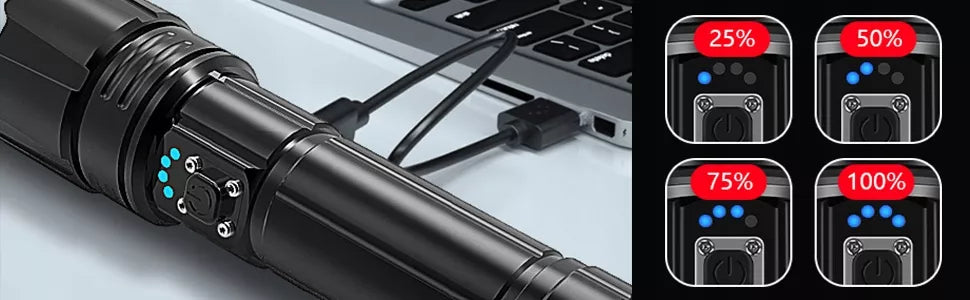 AKUMULIATORINIS TAKTINIS LED ŽIBINTUVĖLIS USB-C IP67 XHP70.2 20000lm PRO NEXOO