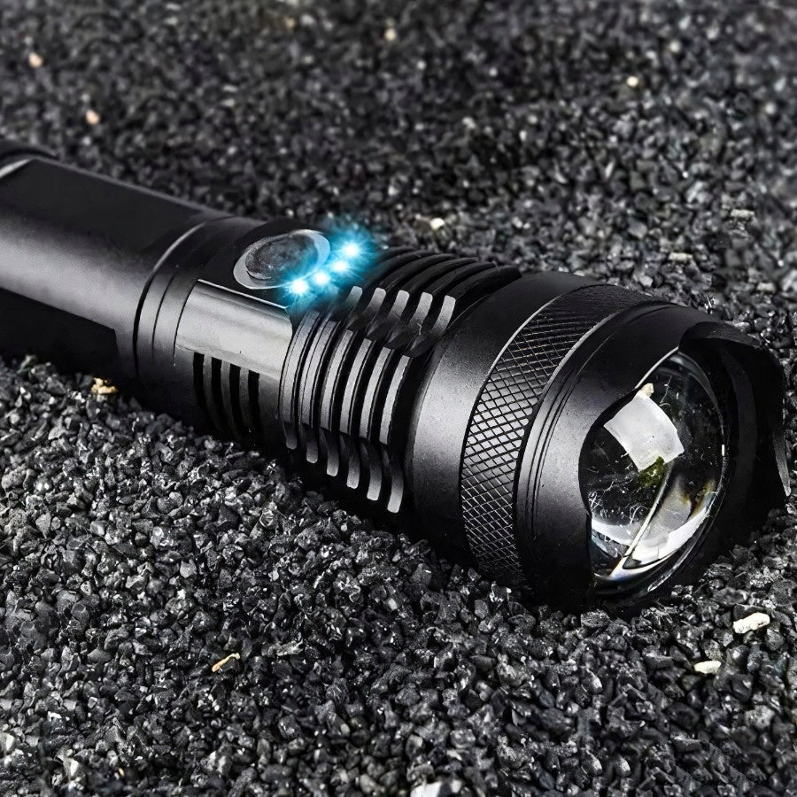 Taktiskais kabatas lukturītis – jaudīgs LED, uzlādējams, ūdensizturīgs, USB-C, 5 apgaismojuma režīmi