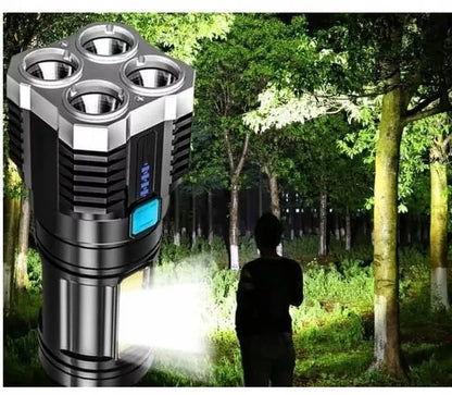 DAUGIAFUNKCINIS TAKTINIS KARINIS ŽIBINTUVĖLIS 4x LED + COB AKUMULIATORINIS L-19