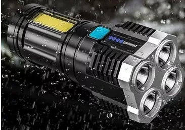DAUGIAFUNKCINIS TAKTINIS KARINIS ŽIBINTUVĖLIS 4x LED + COB AKUMULIATORINIS L-19