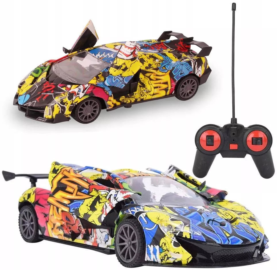 Lamborghini valdomas nuotoliniu būdu automobilis R/C pultelis Graffiti DRIFT Durys