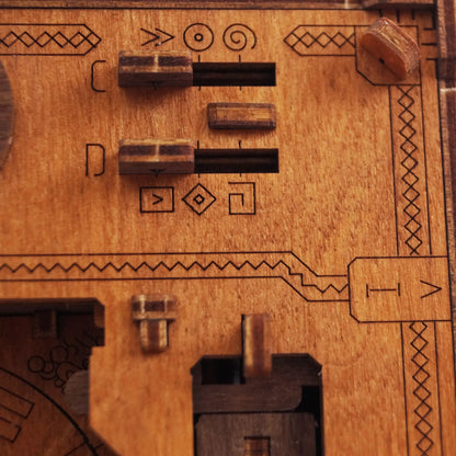 Galvosūkis Majų piramidė Escape Room dėžutė Medinės 3D dėlionės