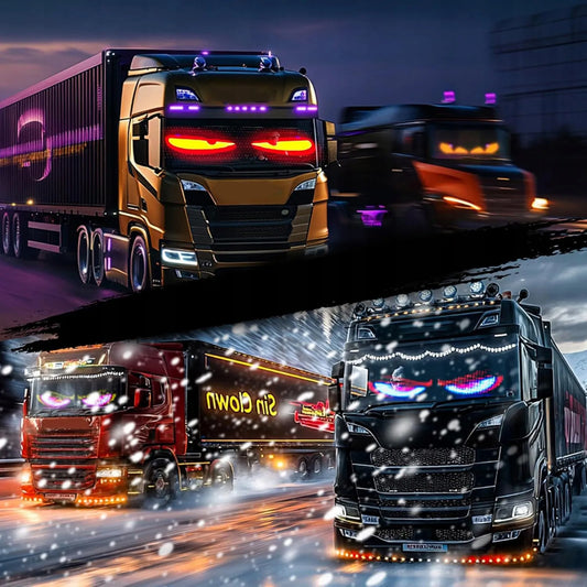 Automobilinė LED juosta „Velnio akys“ sunkvežimiui TIR