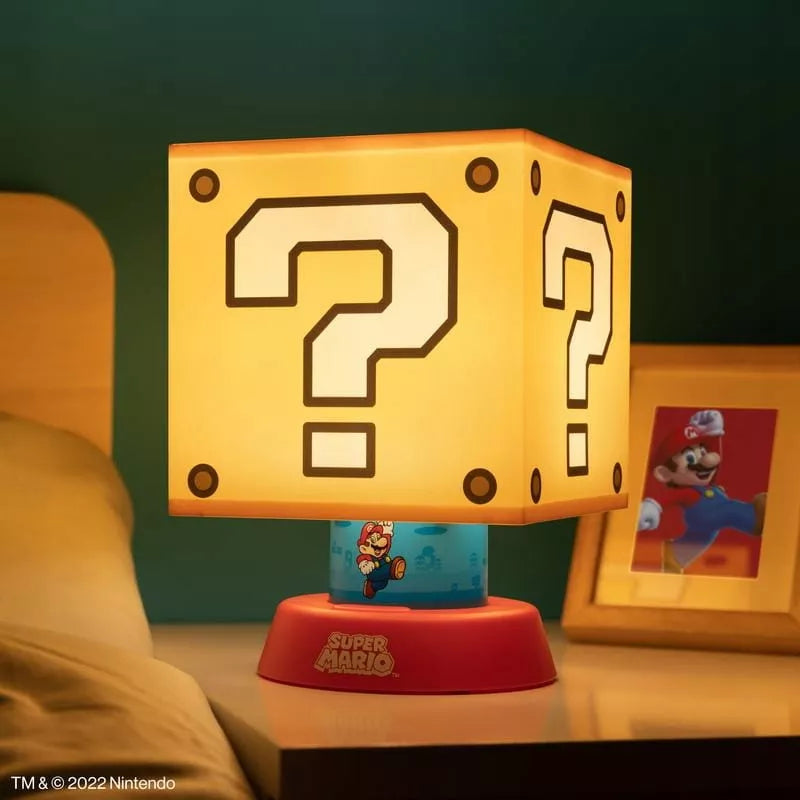 Naktinė lemputė su gaubtu Question Block - Super Mario Bros vaikams