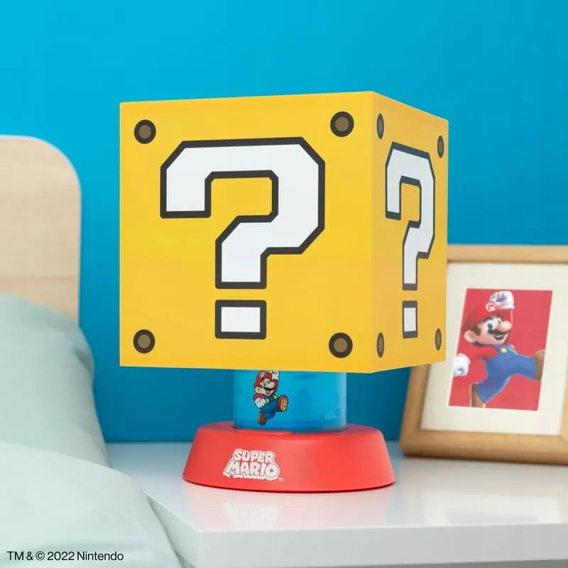 Naktinė lemputė su gaubtu Question Block - Super Mario Bros vaikams
