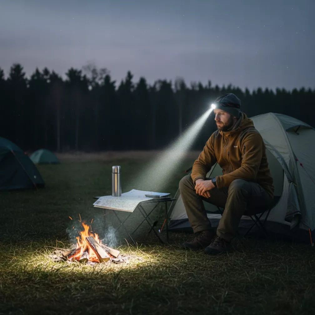 LED taktinis įkraunamas žibintuvėlis IP66 10W 600lm 5000K Nešiojamas USB-C