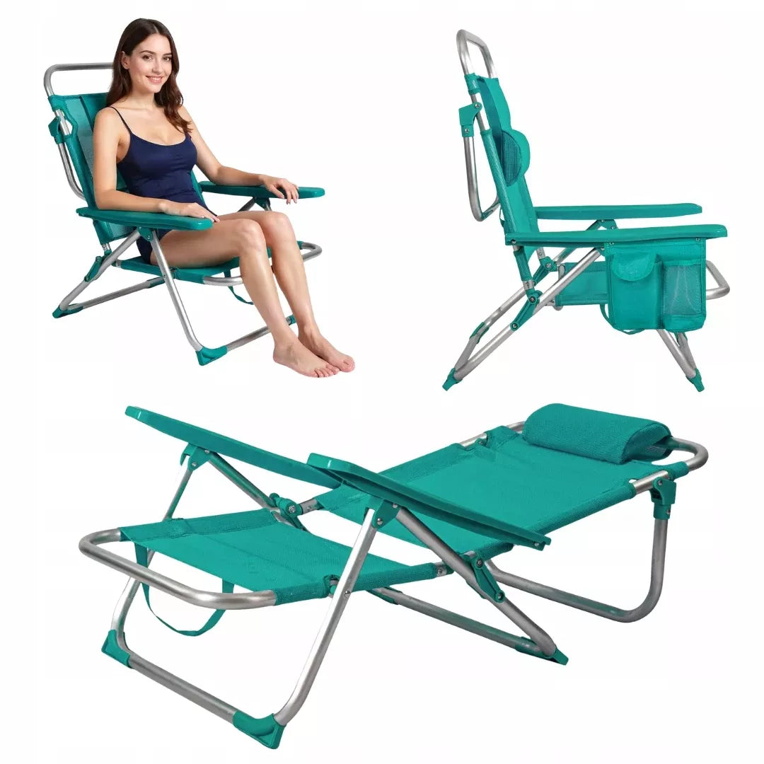 Turistinis gultas / kėdė 2in1 su kišene ir galvos atrama