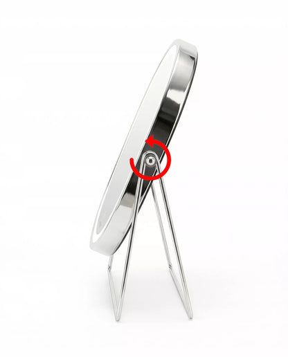 PREMIUM Makiažo veidrodis Kosmetinis BLIZGANTIS Metalinis APŠVIESTAS LED