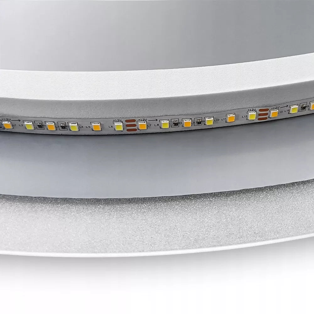 Vonios veidrodis 60 cm su LED apšvietimu, apsauga nuo rasojimo, „Bluetooth“ garsiakalbis