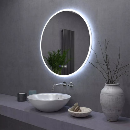 Vonios kambario veidrodis 60 cm su LED apšvietimu, apsauga nuo rasojimo ir Bluetooth garsiakalbiu
