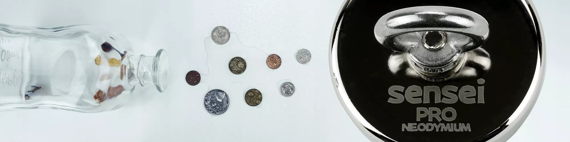 NEODIMIO MAGNETAS 200 kg vandens paieškai, žvejybai, N52 komplektas su 25 m lynu