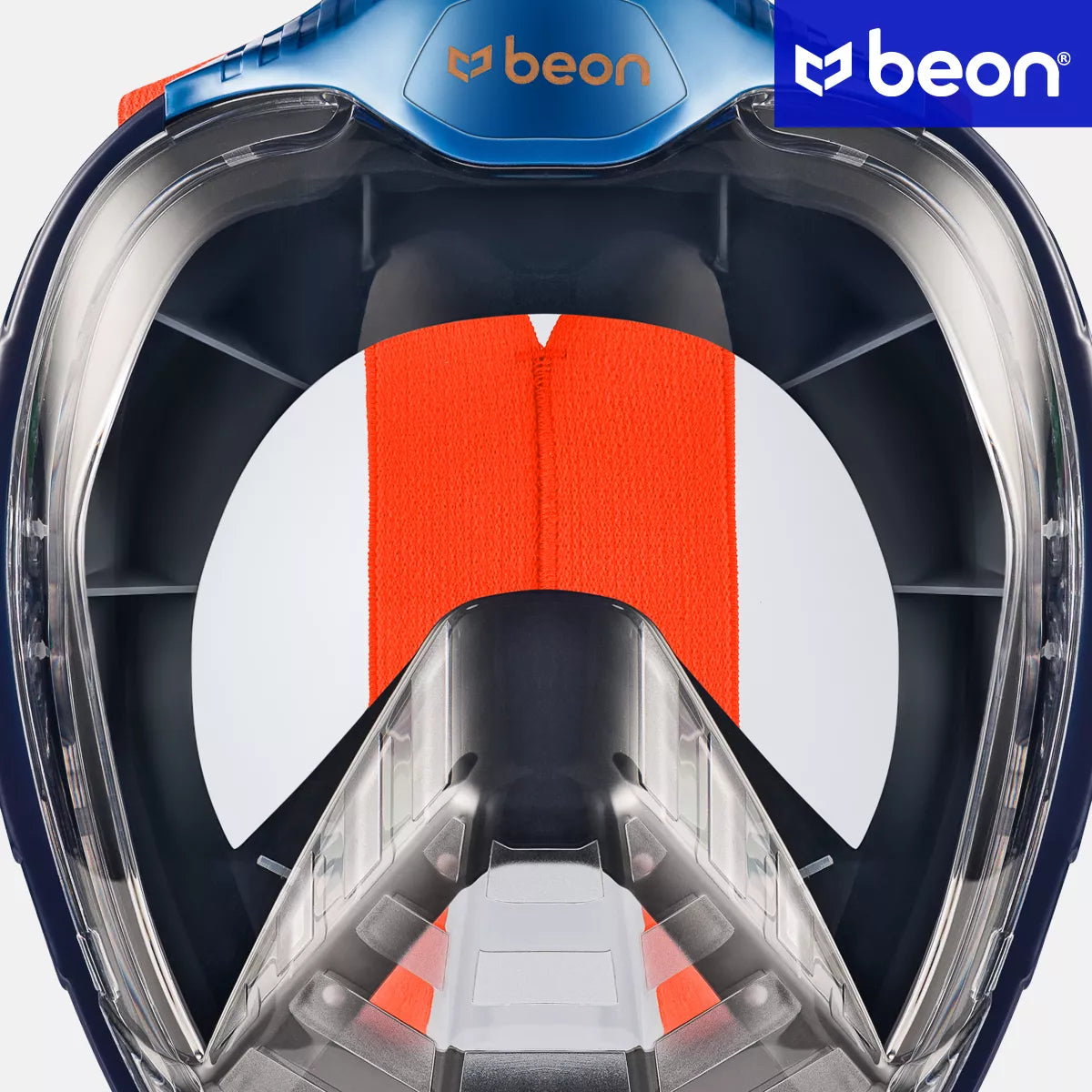 Beon Pro G2 pilno veido nardymo kaukė snorkelinimui L/XL - mėlyna