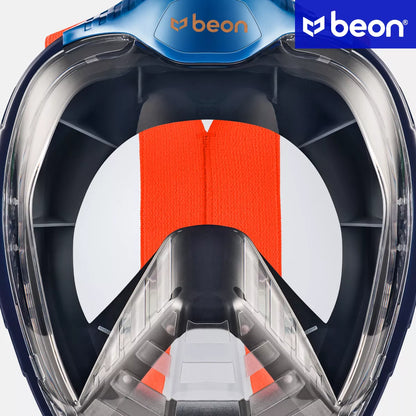 Beon Pro G2 pilno veido nardymo kaukė snorkelinimui L/XL - mėlyna