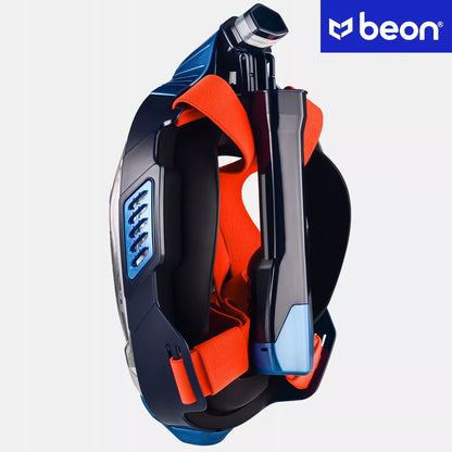 Beon Pro G2 pilno veido nardymo kaukė snorkelinimui L/XL - mėlyna