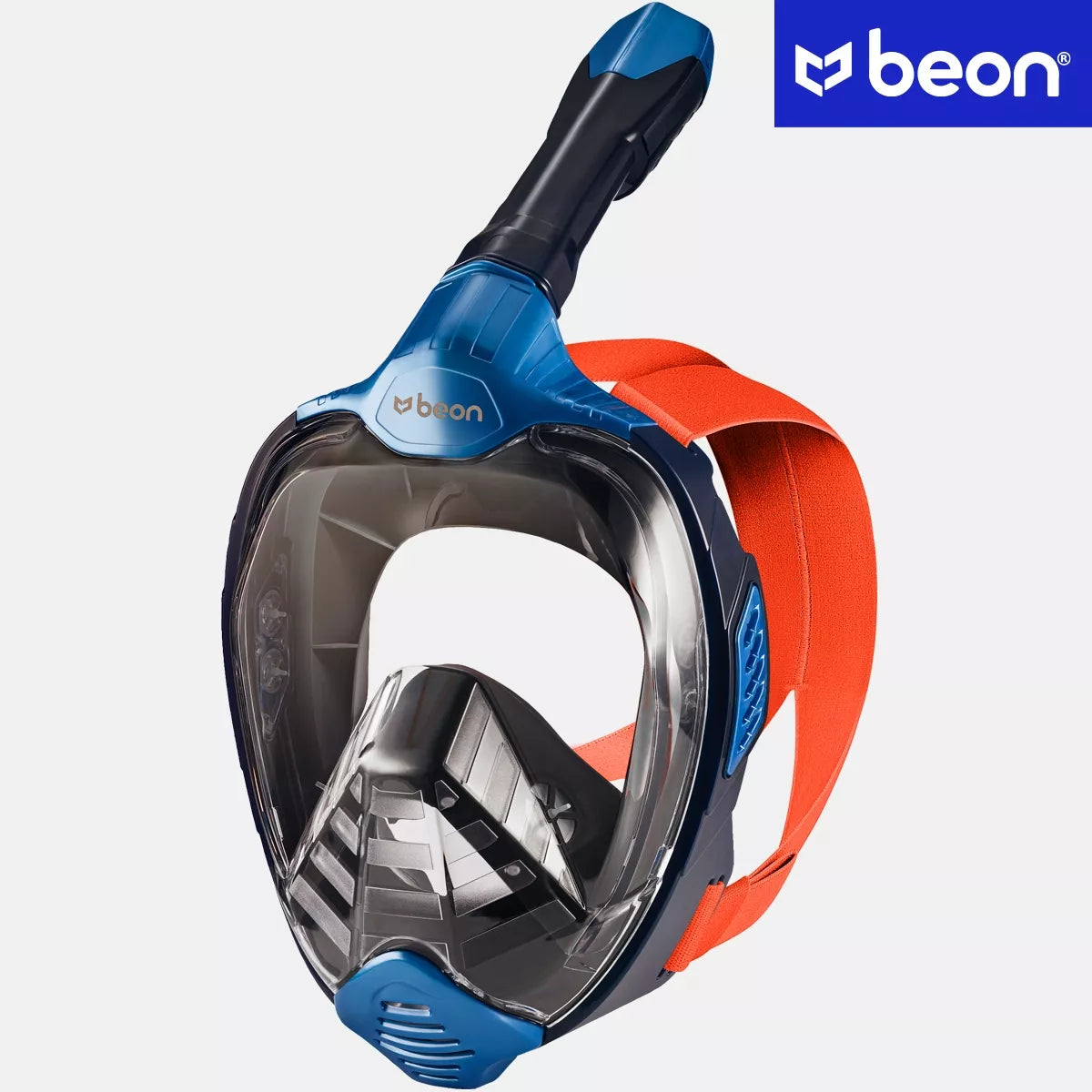 Beon Pro G2 pilno veido nardymo kaukė snorkelinimui L/XL - mėlyna