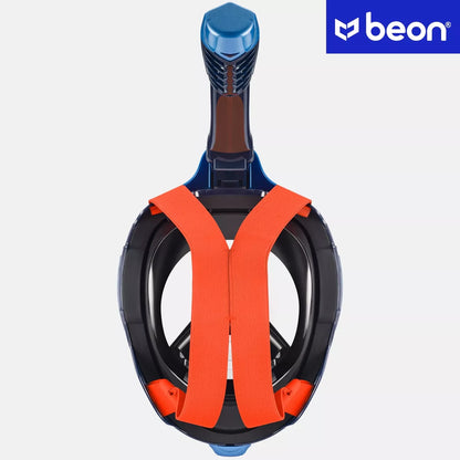 Beon Pro G2 pilno veido nardymo kaukė snorkelinimui L/XL - mėlyna