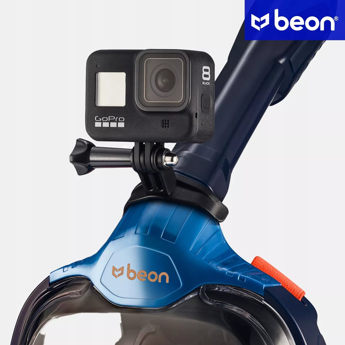 Beon Pro G2 pilno veido nardymo kaukė snorkelinimui L/XL - mėlyna
