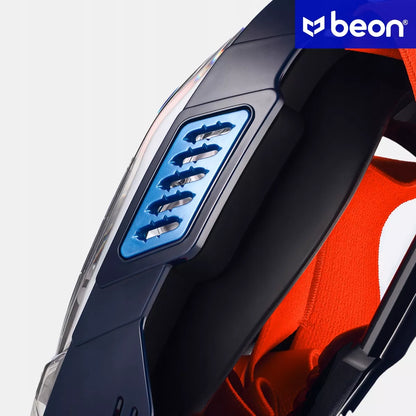 Beon Pro G2 pilno veido nardymo kaukė snorkelinimui L/XL - mėlyna
