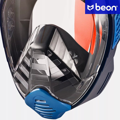 Beon Pro G2 pilno veido nardymo kaukė snorkelinimui L/XL - mėlyna