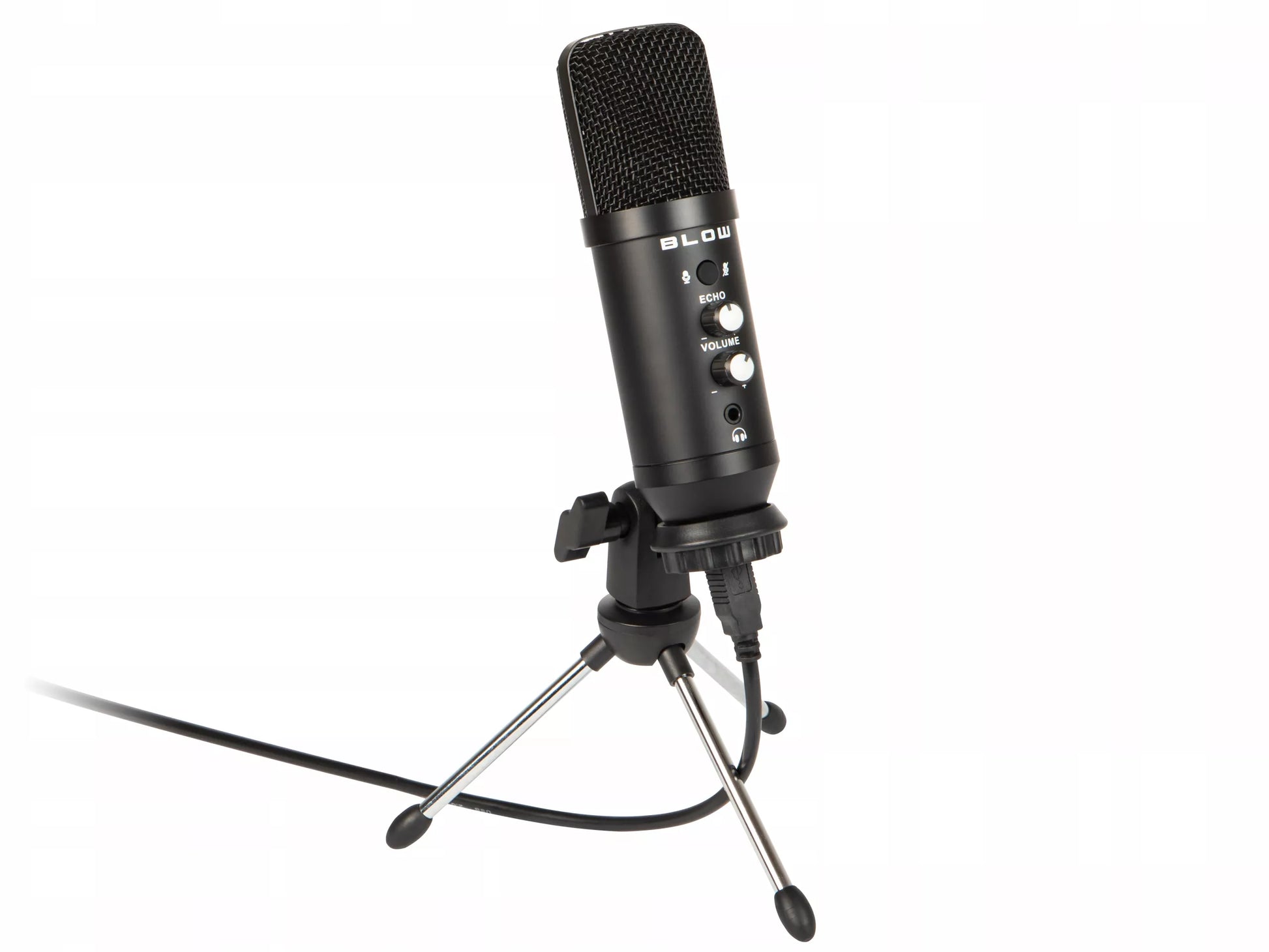 Žaidimų mikrofonas kompiuteriui – talpinis, studijinis, tripod laikiklis, USB