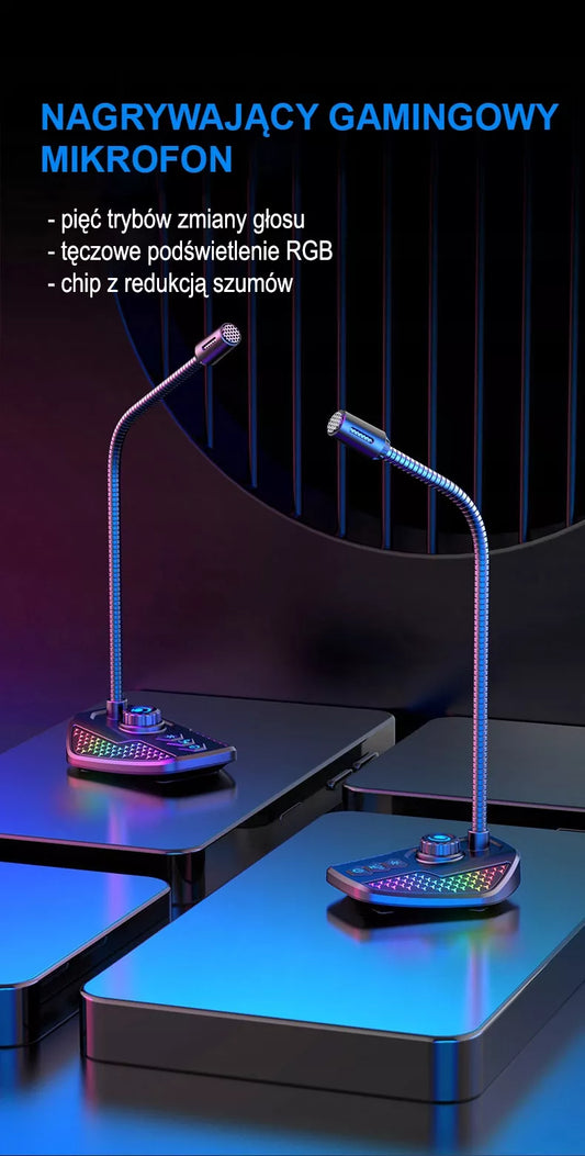 LED RGB mikrofonas žaidimams – PC ir nešiojamiesiems kompiuteriams