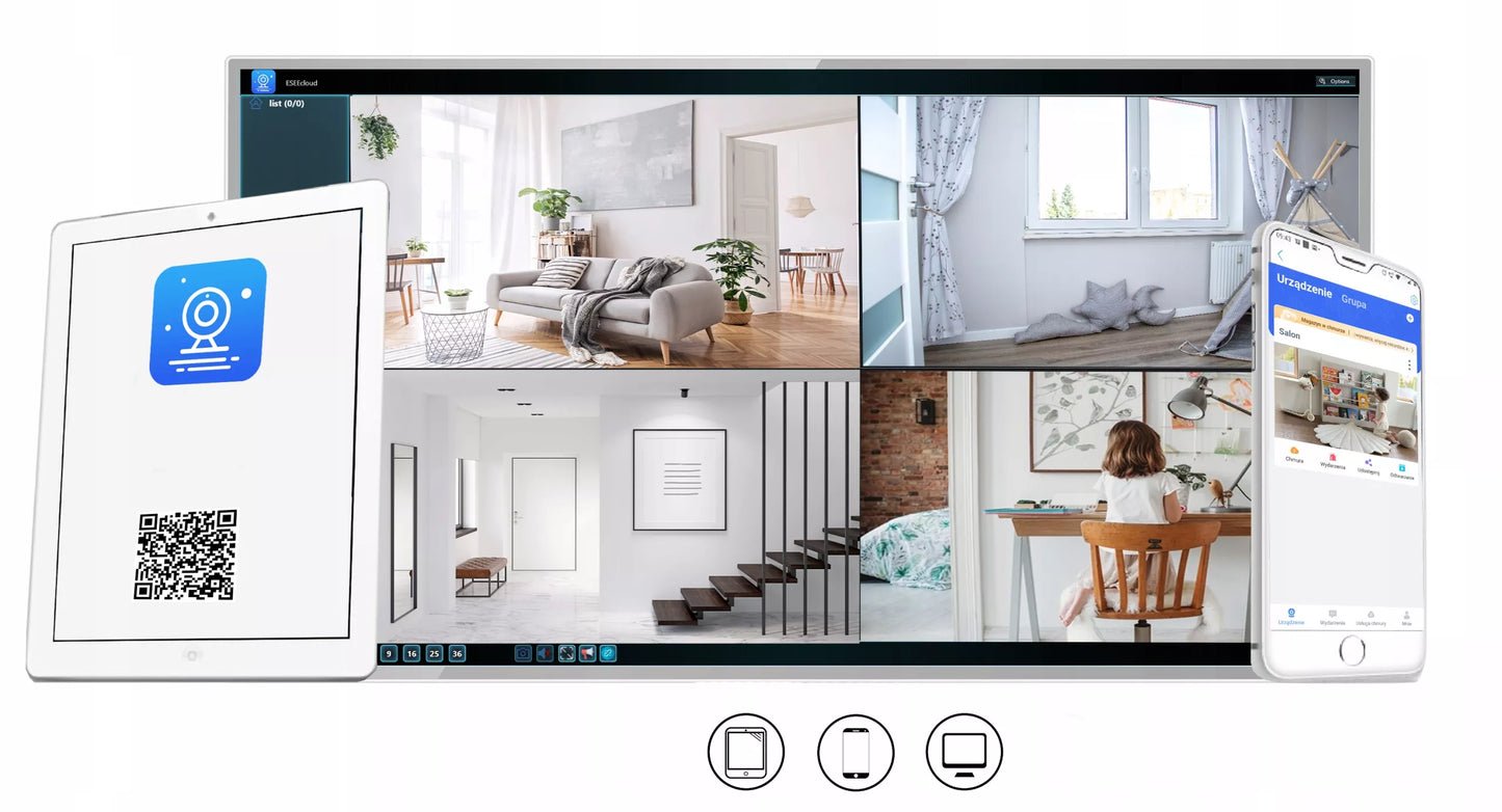 Juoda mini WiFi IP kamera 3 MPx Full HD, šnipinė
