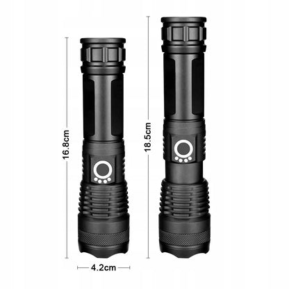 Galingas taktinis LED žibintuvėlis XHP50 ZOOM karinis
