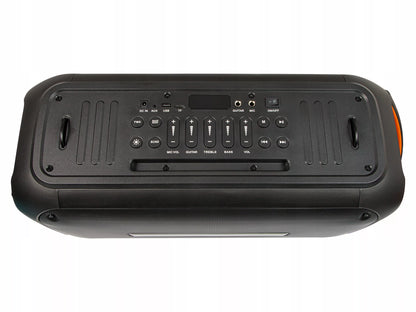 Galingas Bluetooth nešiojamas mobilus garsiakalbis su mikrofonu, nuotolinio valdymo pulteliu, USB, SD, Karaoke