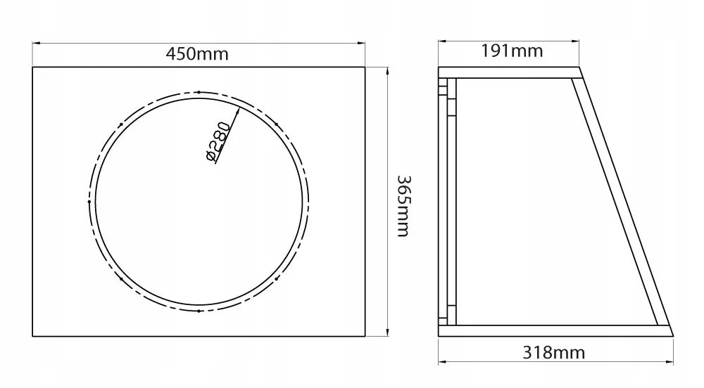 MTX Audio 30 cm 350 W RMS 4 Ω subwoofer (žemų dažnių garsiakalbis)