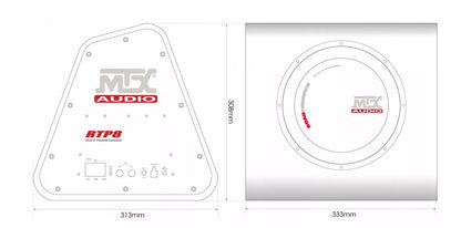 MTX Audio 20 cm aktyvus subwoofer – 360 W