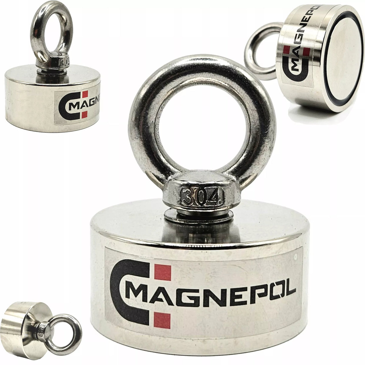 Neodiminio magnetas 85kg UM42 laikiklis 42x23 žvejybai, paieškai, lynui